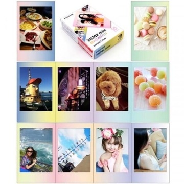 Вставки Instax MINI Macaron 10 ФОТО Пленка 11 12 Разноцветная, Радужная Пастель