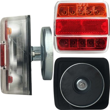 КОМПЛЕКТ ЛАМП ПРИЦЕПА 12В СВЕТОДИОДНЫЕ С МАГНИТОМ СВЕТОДИОДНЫЕ ЛАМПЫ