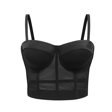 BIUSTONOSZ GORSETOWY TOP PUSH UP BIELIZNA DAMSKA