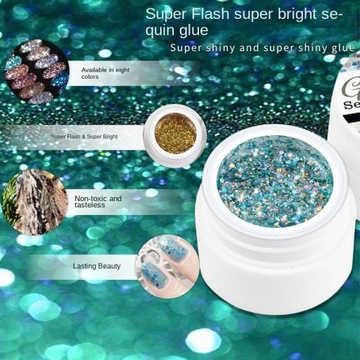 2/3/4 шт. 8 цветов блестящий гель-лак для ногтей с мерцающими блестками лак для ногтей