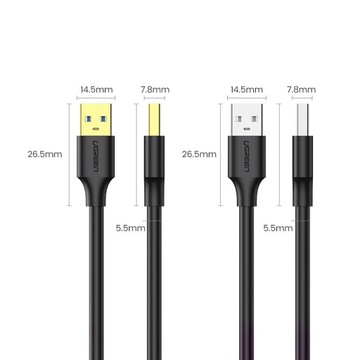 Кабель Ugreen USB 3.2 Gen 1, 3 м, черный (US128 90576)