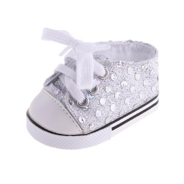 5 пар спортивной обуви на шнуровке с модными пайетками.