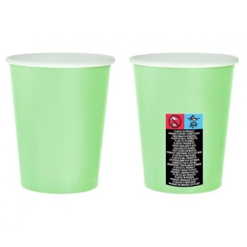 Kubeczki papierowe miętowe 270ml 14 sztuk