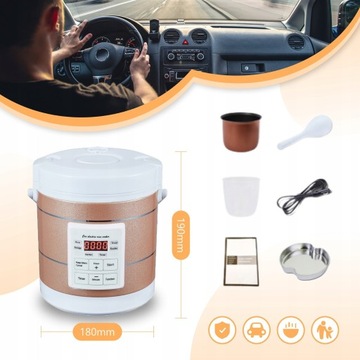 Kuchenka samochodowa do gotowania ryżu 12V - 24V 1,6L