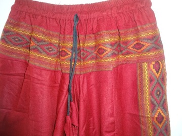 Spodnie alladyny szarawary indyjskie akryl ciepłe