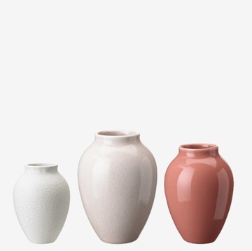 Zestaw 3 mini wazonów ceramicznych Knabstrup
