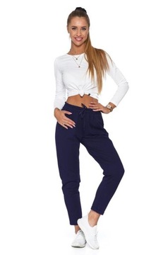 SPODNIE DRESOWE DAMSKIE SPORTOWE Z KIESZENIAMI KLASYCZNE DRESY MORAJ L