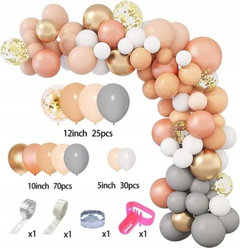 Цепочка из воздушных шаров темно-синего цвета с декором