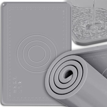 STOLNICA SILIKONOWA MATA DO CIASTA Z WYSOKIM RANTEM ANTYPOŚLIZGOWA 70x50 CM