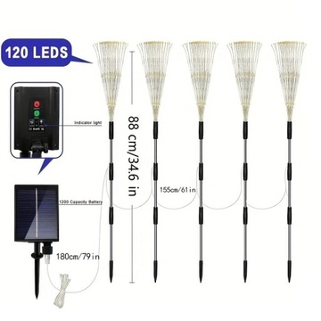 ФЕЙЕРВЕРК СОЛНЕЧНАЯ САДОВАЯ ЛАМПА 120x5 LED Одуванчик СОЛНЕЧНЫЕ СОЛНЕЧНЫЕ ЛАМПЫ