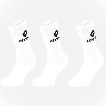 Skarpetki Długie Białe LOTTO SPORT ITALIA 3-Pack R. 39-42 ( MADE IN ITALY )