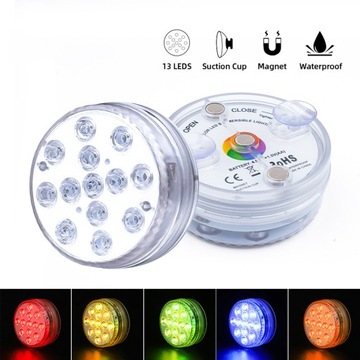 Lampa magnetyczna LED do basenu IP68, 16 kolorów