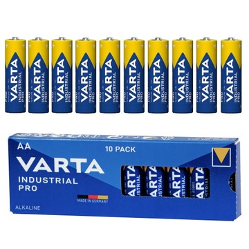 10x LR6 VARTA 1,5V BATERIA INDUSTRIAL PRO AA 06-2032 Made in GERMANY