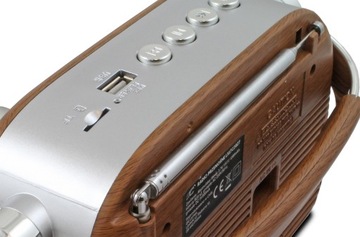ПОРТАТИВНОЕ РЕТРО РАДИО BLUETOOTH AM, FM, MP3, SD, USB