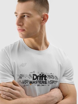KOSZULKA MĘSKA 4F x DRIFT MASTERS T-SHIRT Z NADRUKIEM BAWEŁNA XL