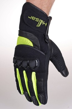 RĘKAWICE MOTOCYKLOWE LETNIE HUSAR GRIZZLY fluo