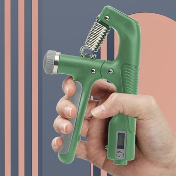 Тренажер рукопожатия с электронным счетчиком зеленого цвета