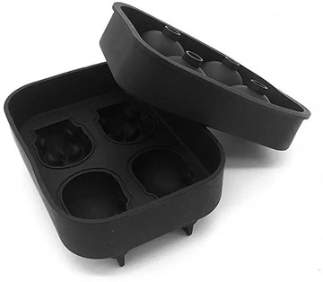 СИЛИКОНОВАЯ ФОРМА ДЛЯ ЛЬДА НА 4 ЧЕРЕПА ЧЕРЕП