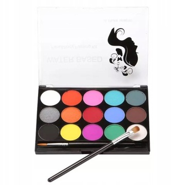 КРАСКИ КРАСКИ ДЛЯ ПОКРАСКИ ЛИЦА И ТЕЛА 15 ЦВЕТОВ. МОЮЩИЕСЯ ДЕТИ + ШАБЛОНЫ