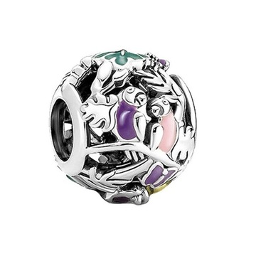 Charms wakacje dżungla papugi liście monstery s925