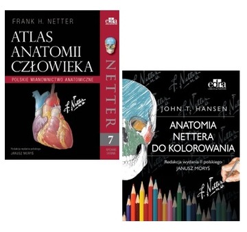 ATLAS ANATOMII CZŁOWIEKA NETTERA PL+ KOLOROWANKA