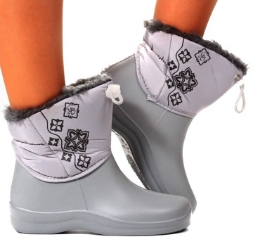 ŚNIEGOWCE DAMSKIE ZIMOWE BUTY OCIEPLANE KALOSZE WODOODPORNE