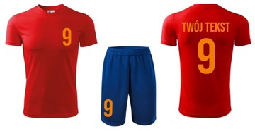 STRÓJ PIŁKARSKI Z WŁASNYM NADRUKIEM NAPISEM (L) KOMPLET SPORTOWY