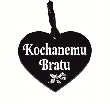 zawieszka na znicz z grawerem KOCHANEMU BRATU