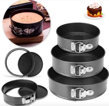 Tortownica Blacha Forma Do Pieczenia Ciast 3 szt