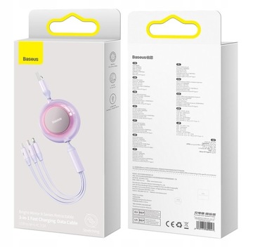 КАБЕЛЬ BASEUS 3В1 USB — LIGHTNING USB-C MICRO 3.5A