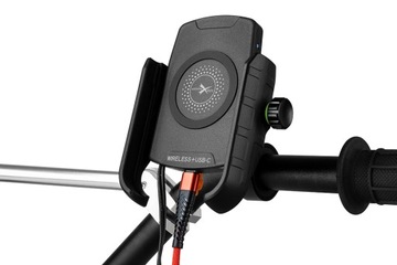 ДЕРЖАТЕЛЬ ДЛЯ МОТОЦИКЛА ТЕЛЕФОНА С ИНДУКТИВНЫМ ЗАРЯДНЫМ УСТРОЙСТВОМ USB-C – СУПЕР КАЧЕСТВО