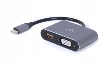 Переходник USB Type-C на переходник HDMI + VGA