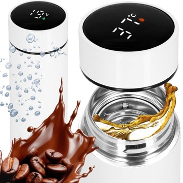 ТЕРМАЛЬНАЯ КРУЖКА THERMAL LED THERMAL 500мл ДЛЯ КОФЕ, ЧАЯ, СЕНСОРНОГО ДЛЯ АВТОМОБИЛЯ PRO PRO