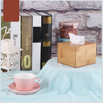 1 шт. ДЕРЕВЯННАЯ КОРОБКА ДЛЯ КВАДРАТНЫХ БАМБУКОВЫХ БУМАЖНЫХ САЛФЕТОК