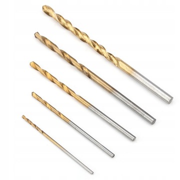 ZESTAW WIERTEŁ WIERTŁA TYTANOWE DO METALU STALI HSS 1-3mm 50 EL