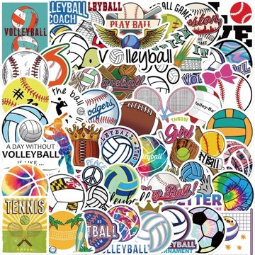 ZESTAW NAKLEJEK WLEPY STICKERBOMB MIX PIŁKA 50 szt