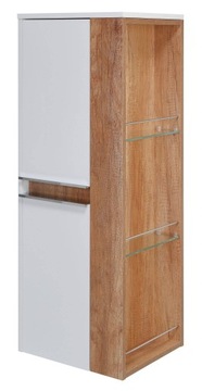 Astor Półsłupek 40 cm Fenix Biały Połysk/Dąb Country