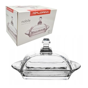 MASELNICZKA SZKLANA POJEMNIK NA MASŁO TWARÓG