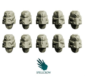 Głowy Templars Space Marines 10 szt. Hełmy