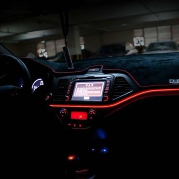 EL WIRE LED оптоволокно Лента Ambient 1M Синяя