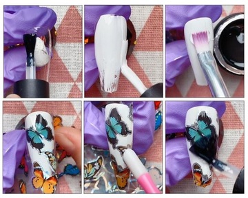 10x ФОЛЬГА ДЛЯ НОГТЕЙ 10смx4см НАБОР «ЦВЕТЫ РОЗЫ»