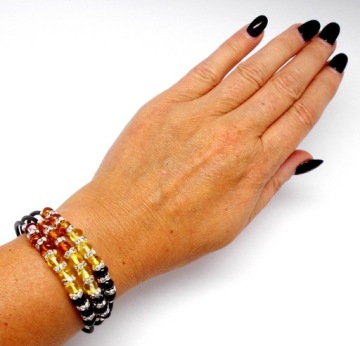 BRANSOLETKA Z BURSZTYNEM