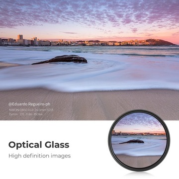 K&F Concept Basic Fader NDX Регулируемый серый фильтр ND2 - ND400 - 58 мм