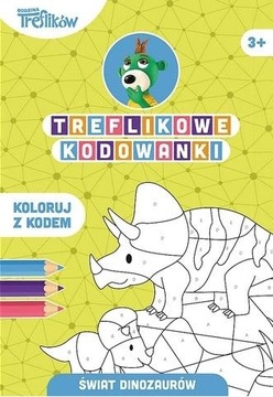 Treflikowe kodowanki Z KODEM Świat dinozaurów KOLOROWANKA