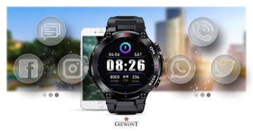 Спортивные умные часы Giewont GW460-1 черные с GPS и GPS