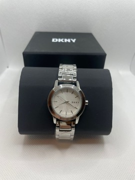 ZEGAREK DAMSKI DKNY SREBRNY NY2209 BRANSOLETA KOPERTA 34MM