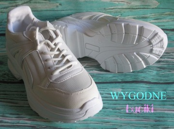 Sneakersy adidasy białe wysoka podeszwa VICES r.39