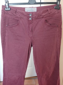 spodnie dżins cecil 33 proste 44 strecz bordowe