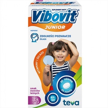 VIBOVIT JUNIOR Witaminy+Żelazo - 30 tabletek
