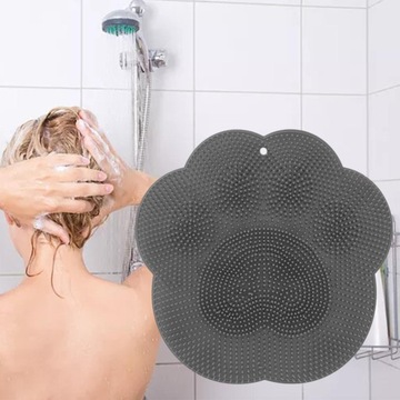 Silikonowa myjka do stóp Większa stopka prysznicowa Szara